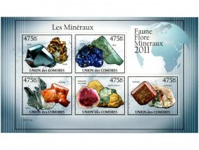 25 znamky mineraly komorske ostrovy 2011 7