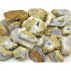 Přírodní modrý chalcedon z Malawi, 1kg směs surových kamenů různých tvarů a velikostí.