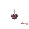 Elegantní přívěsek ve tvaru srdce s českými granáty.