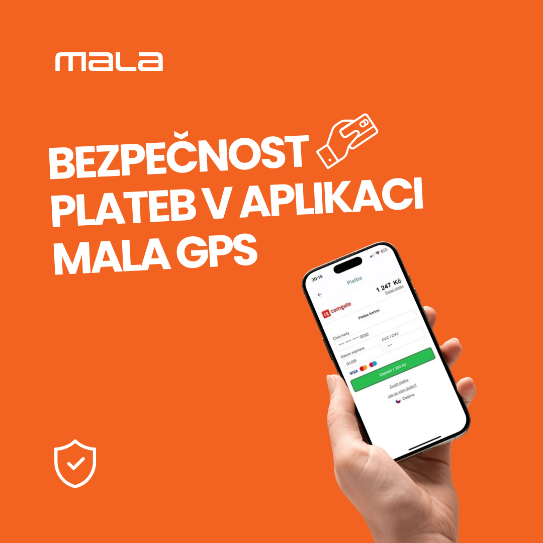 Bezpečné úhrady předplatného pro GPS Tracker Mala