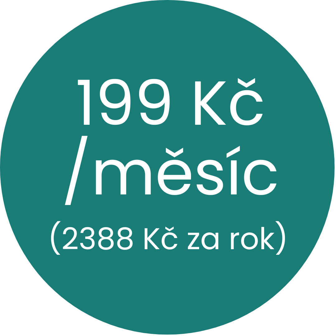 měsíční předplatné 199 Kč za měsíc