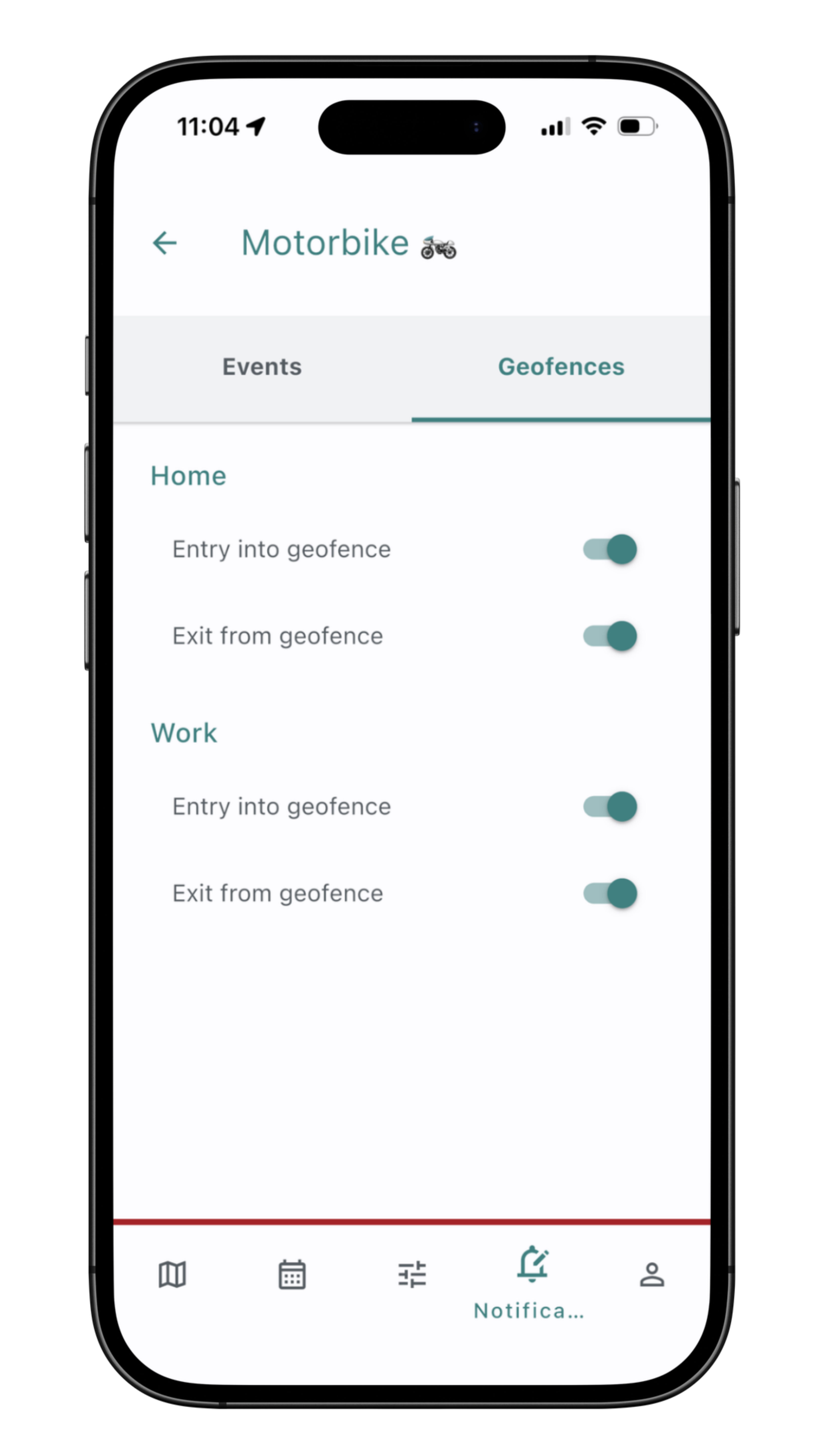 Geofence notifications