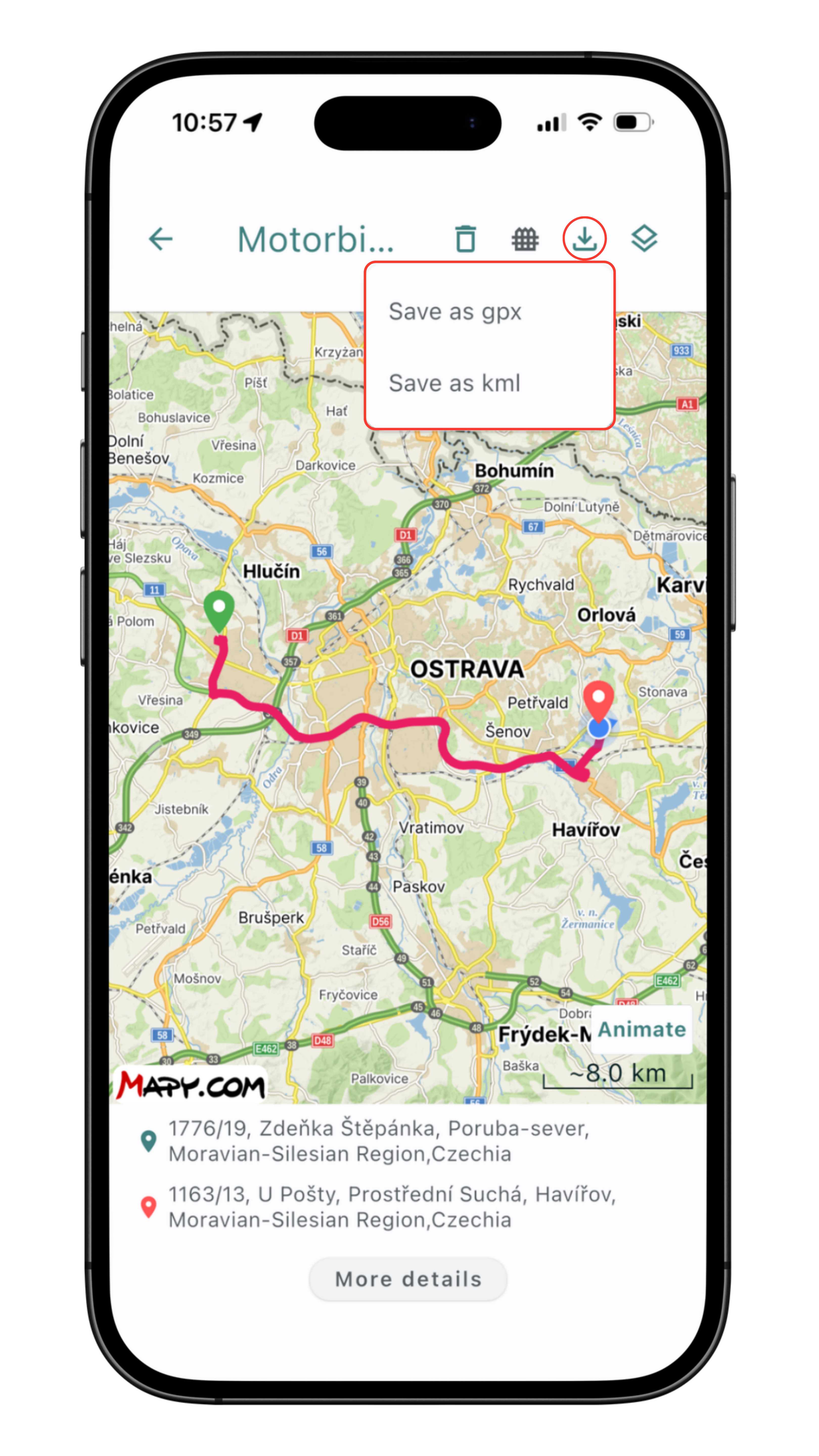 Route export