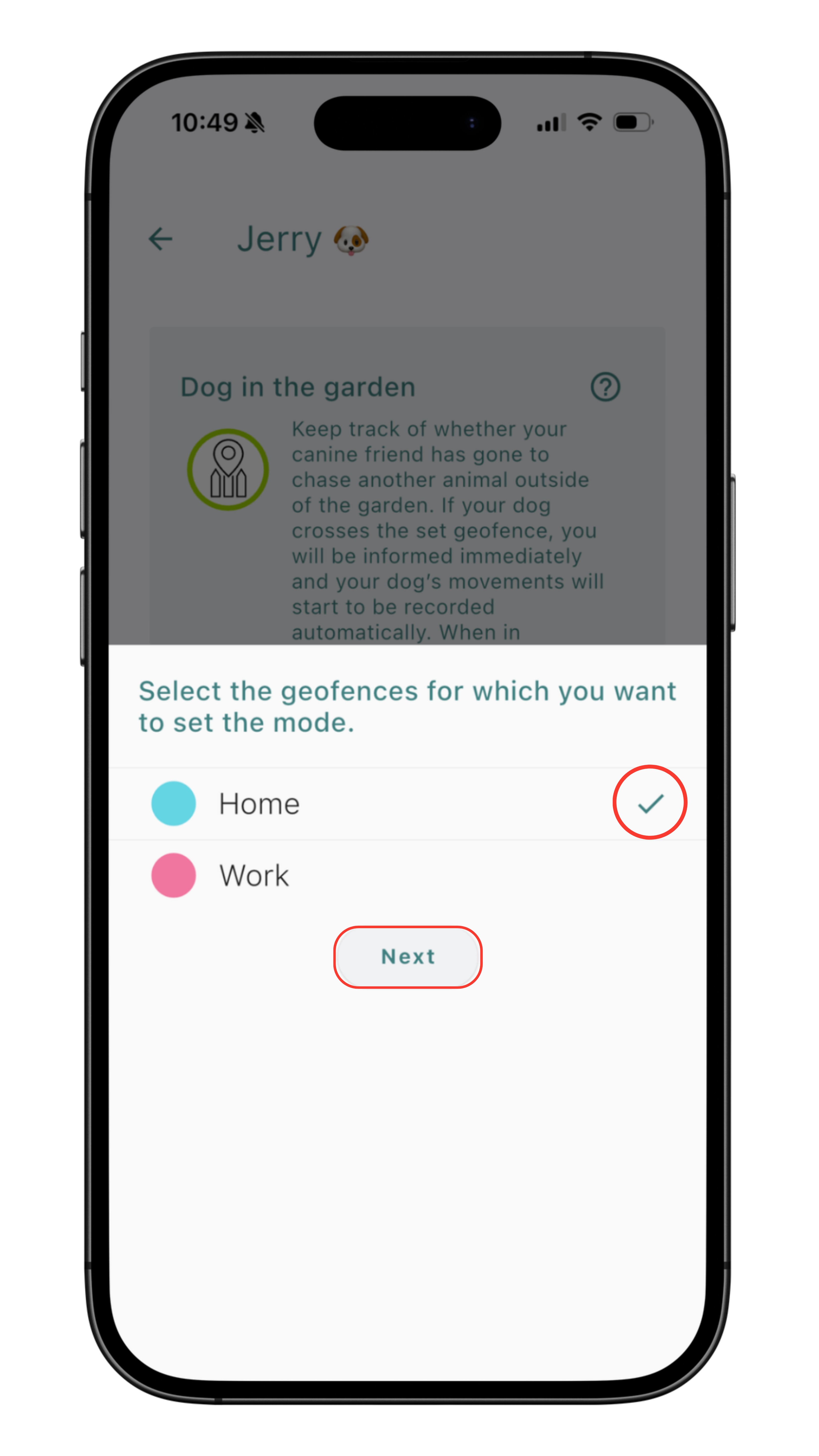 Choosing a geofence