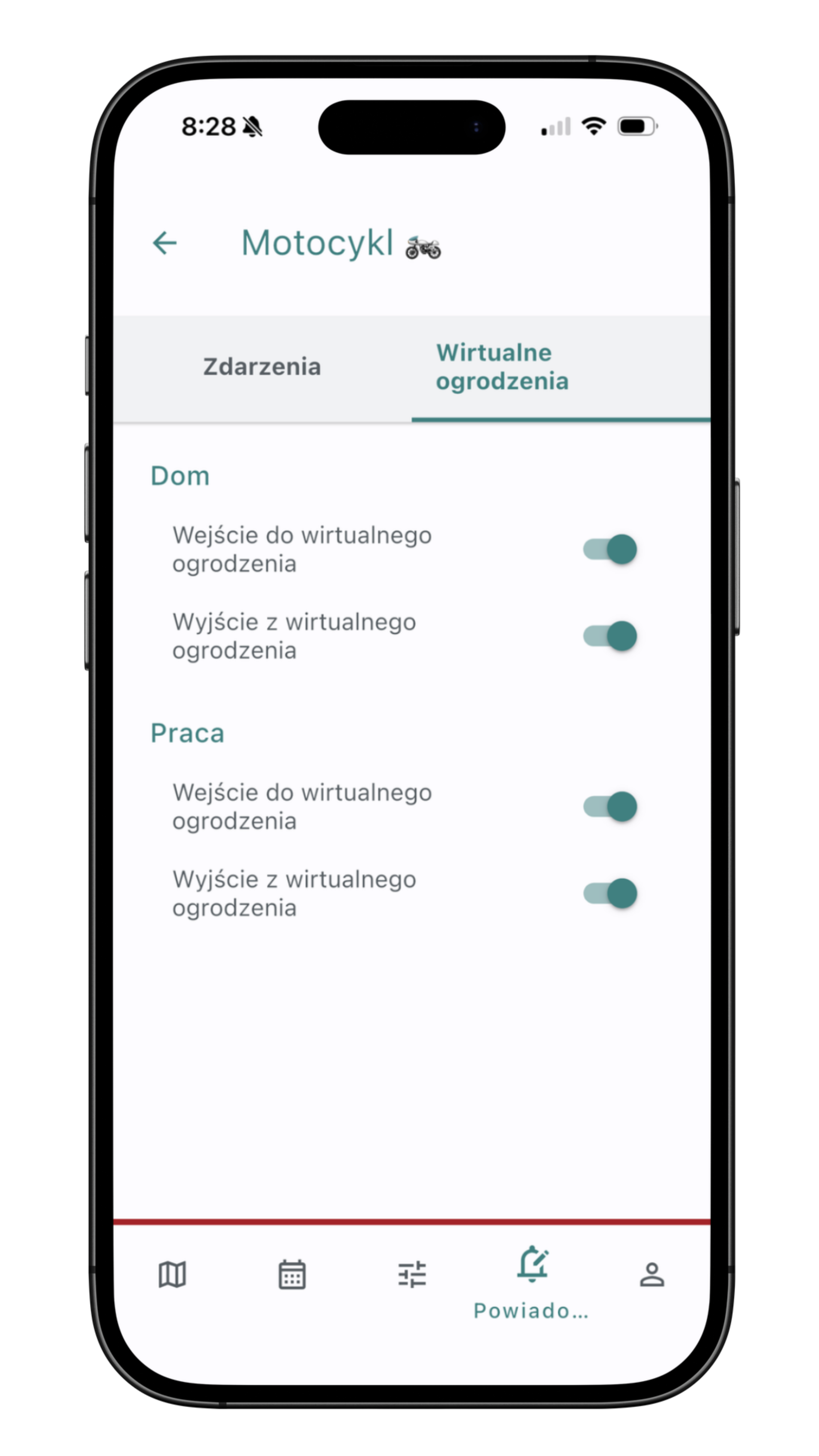 Powiadomienia o wirtualnym ogrodzeniu