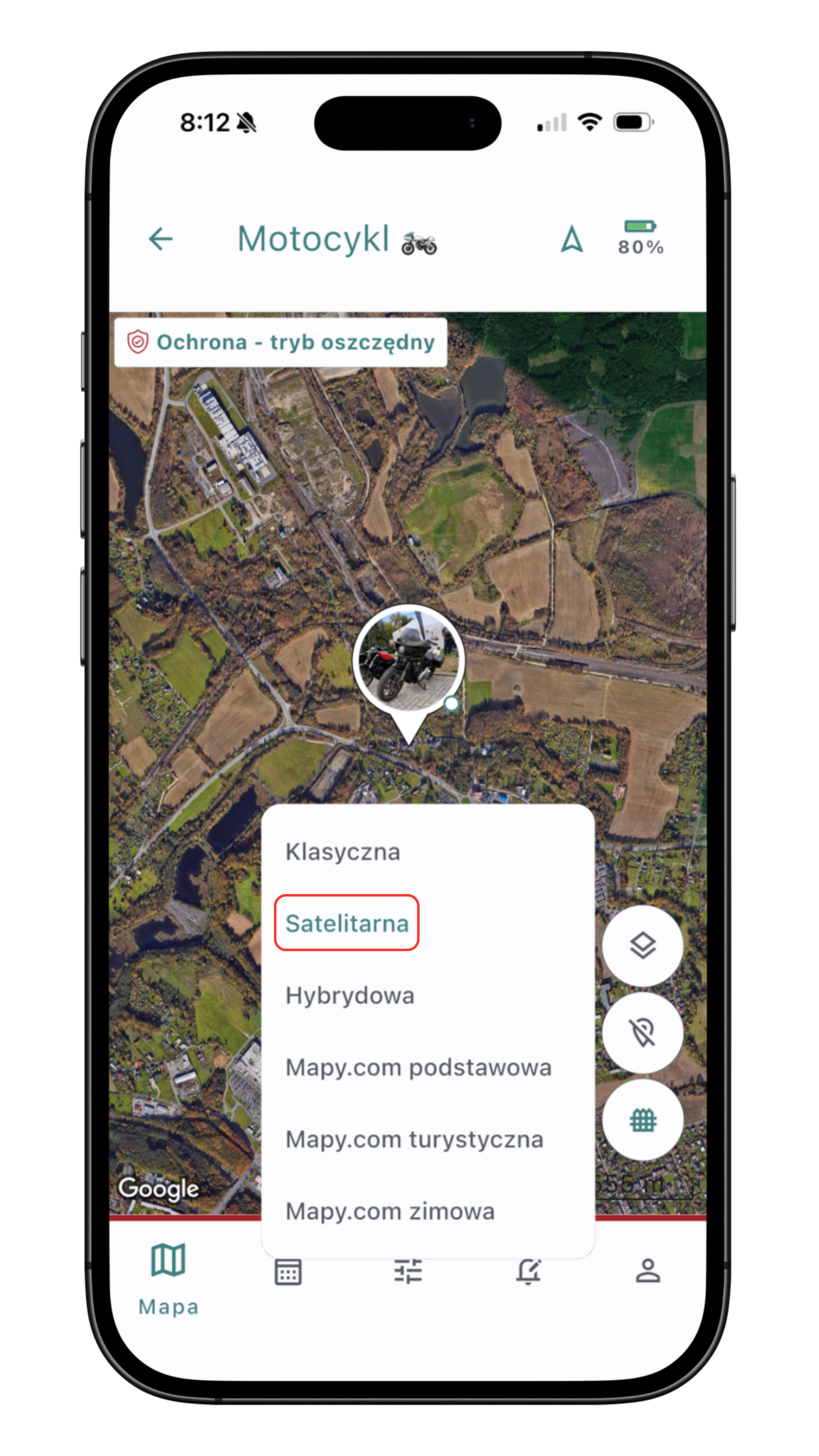 Mapa satelitarna
