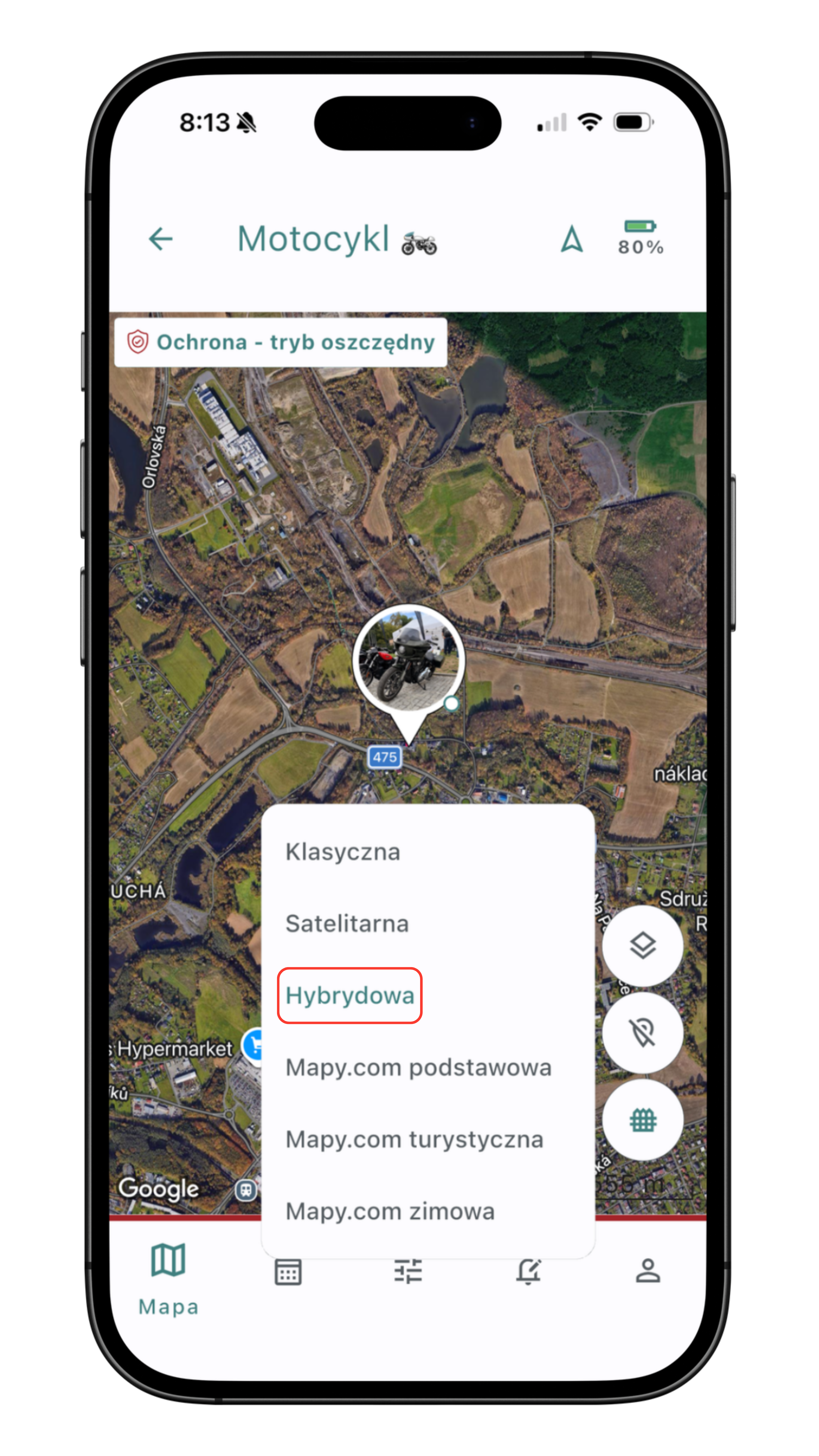 Mapa hybrydowa
