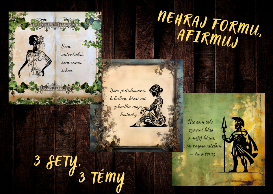 Afirmačné karty zdravie, sebaláska, prosperita, láska