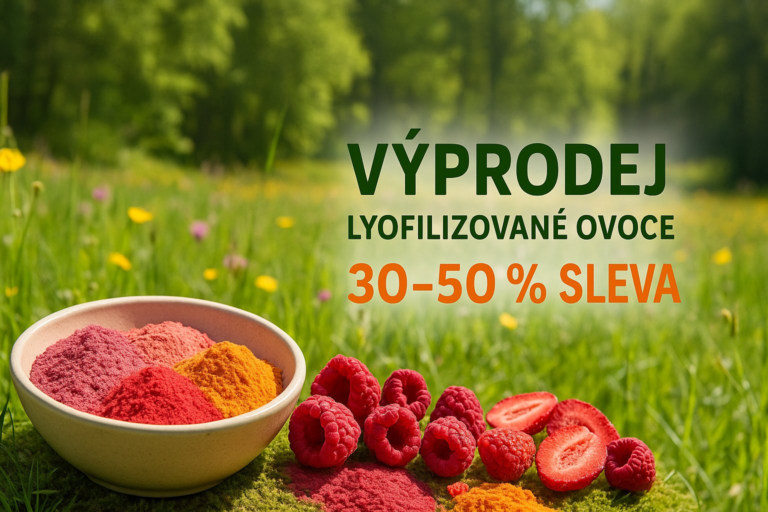 Lyofilizované ovoce v prášku