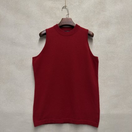 Červená měkoučká vesta z merino vlny a kašmíru