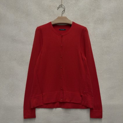 Červený propínací svetr z vlny Marc O'Polo