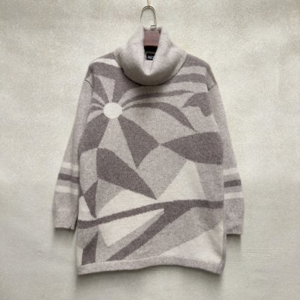 Krémový rolák s obrázkem z jemňoučké angory