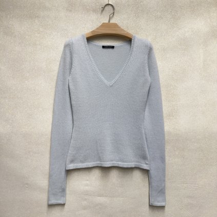 Světle modrý měkký 100% kašmír Strenesse