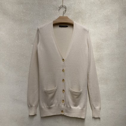 Vanilkový cardigan Ralph Lauren ze 100% kašmíru