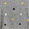 Šedý merino svetr s hvězdičkami s podílem kašmíru