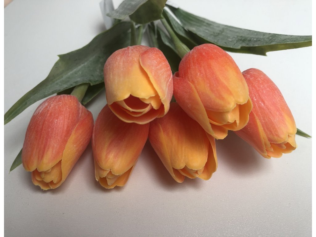 Umělé tulipány oranžové