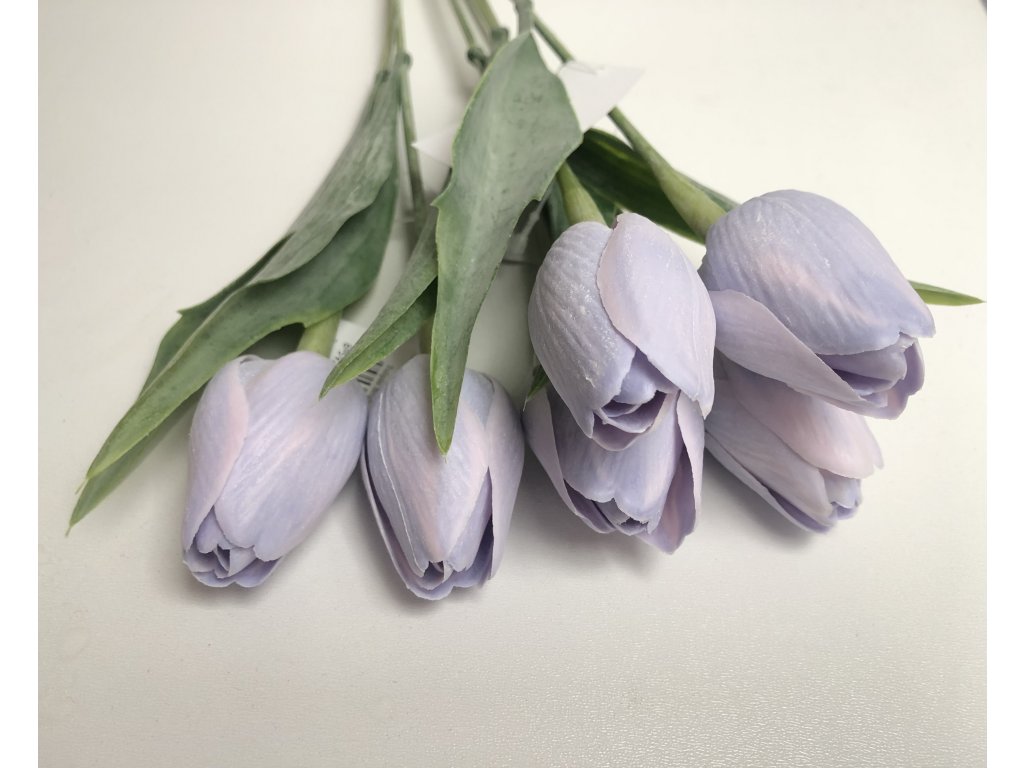 Umělé tulipány světle fialové
