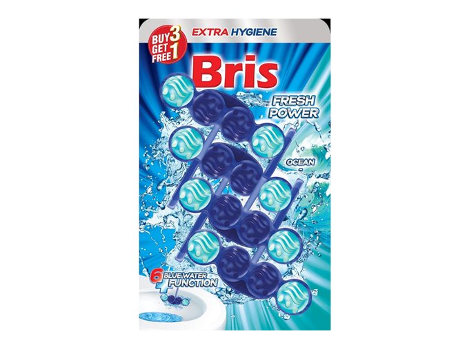 Bris WC závěska barvící 4x55g - Oceán