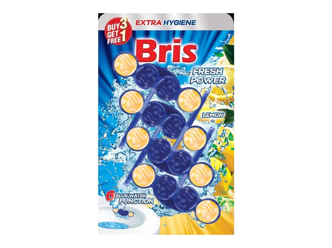 Bris WC závěska barvící 4x55g - citrón