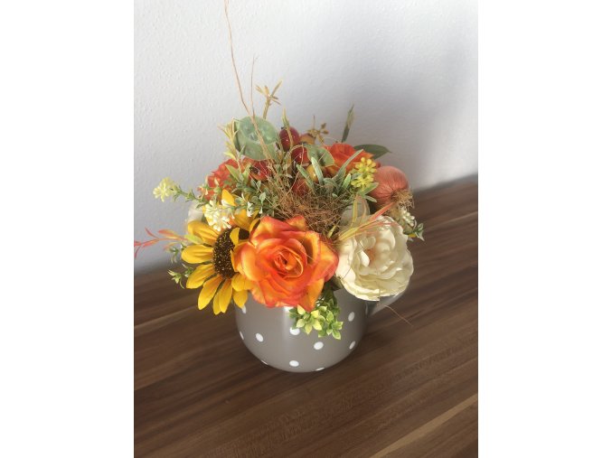Podzimní dekorace na stůl slunečnice