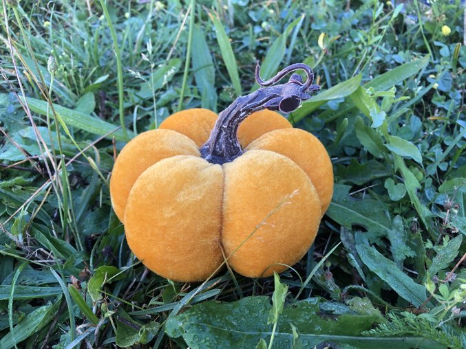 Podzimní plyšová dýně 10 cm