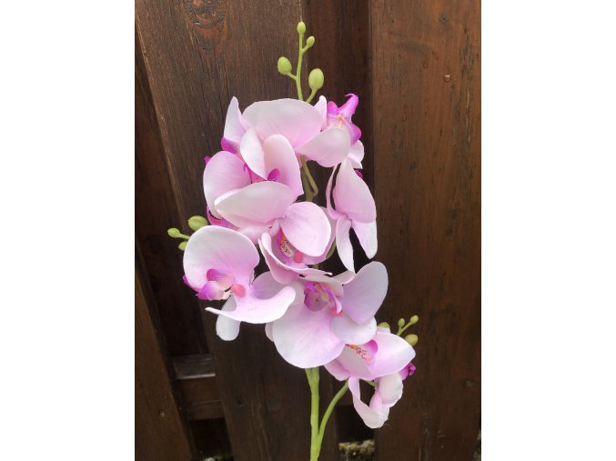 Umělá orchidej růžovo fialová 78 cm