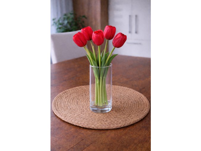 Červené latexové tulipány do vázy