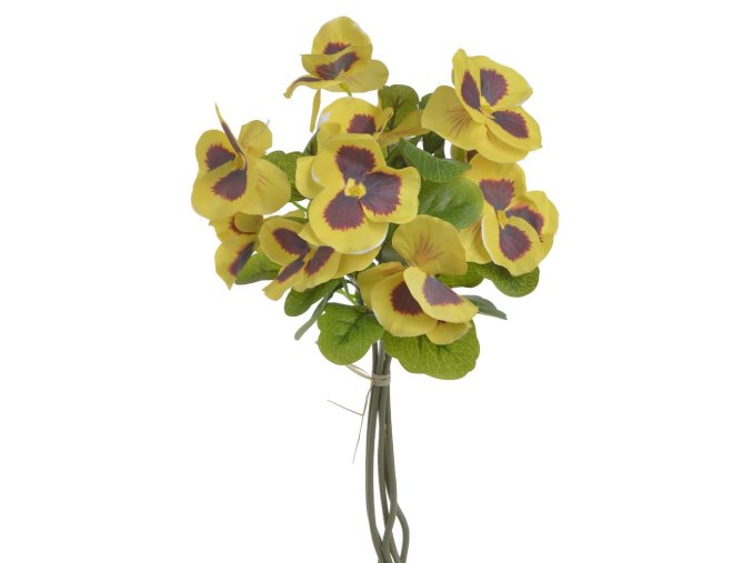 Umělé macešky žluté 29 cm