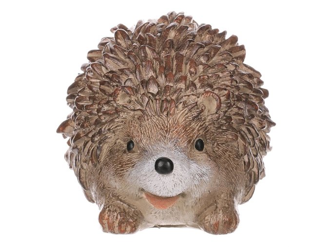 Podzimní dekorace ježek figurka 13x8x7 cm a