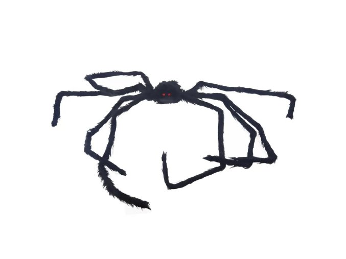 Halloween dekorace svítící pavouk velký 128 x 16 x 5 cm