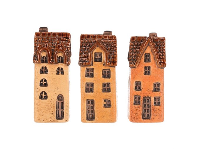 Sada keramických dekoračních domečků