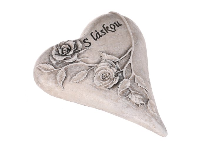 Srdce na hrob s nápisem S láskou