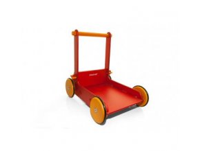 Dřevěný vozík červený