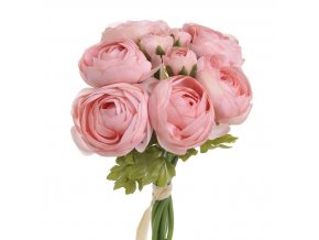 Růžové umělé květiny do vázy