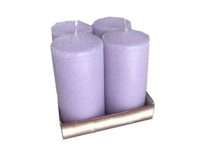 Adventní svíčky fialové perleťové