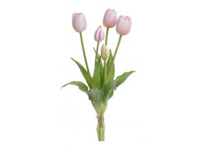 Růžové latexové tulipány 40cm