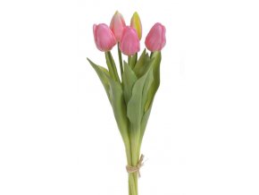 Růžové latexové tulipány 38cm