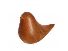 Keramický ptáček dekor dřeva