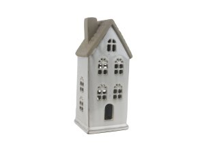 Dekorační keramický domek s LED osvětlením 22 cm