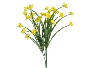 Umělé narcisky žluté zápich 39 cm