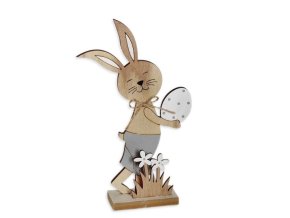 Dřevěná dekorace Velikonoce zajíc 17 cm