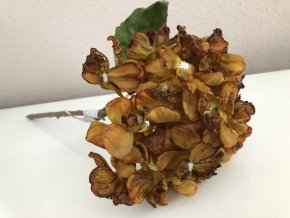Umělá hortenzie oranžovo-hnědá