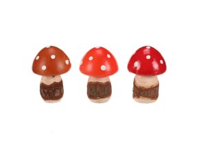 Podzimní dekorace houby muchomůrky 3 ks