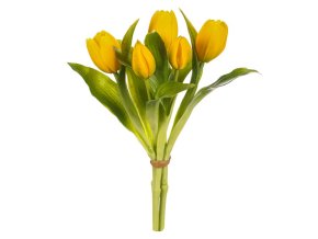 Umělé žluté tulipány kytice