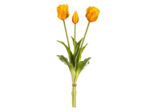 Umělé silikonoví tulipány žluté