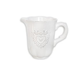 Bílý keramický džbán 14,5 cm