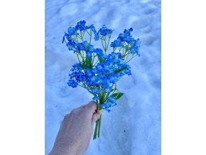 Umělé květiny pomněnky jako živé 32 cm