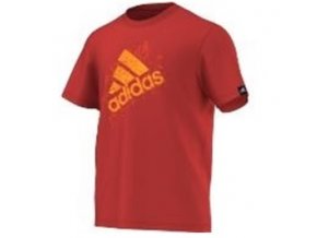 Pánská trička Adidas červená s potiskem B PERF LOGO F83661