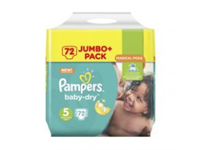 Pampers, Baby Dry, 5 Junior, 11 25 kg, dětské pleny, 72 ks