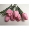 Umělé tulipány růžové 6 ks